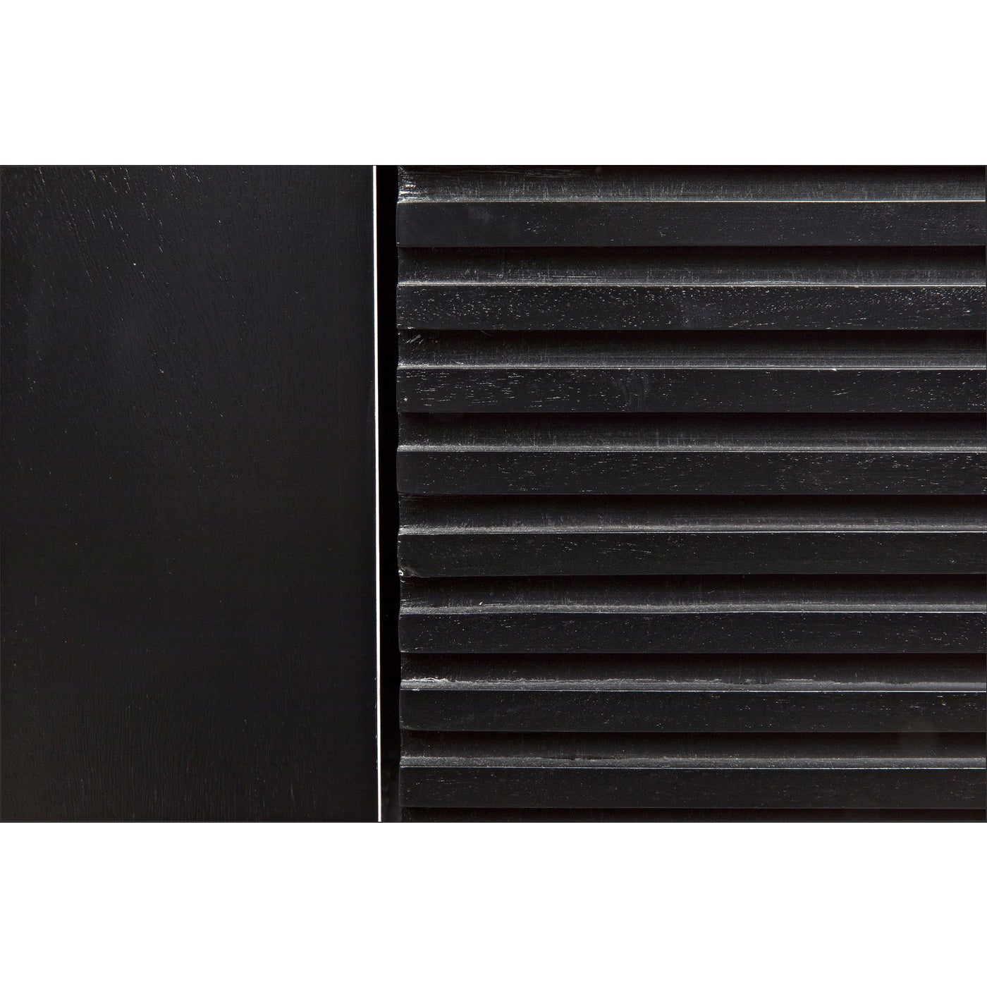 Noir Smith 4 Door Sideboard, Hand Rubbed Black