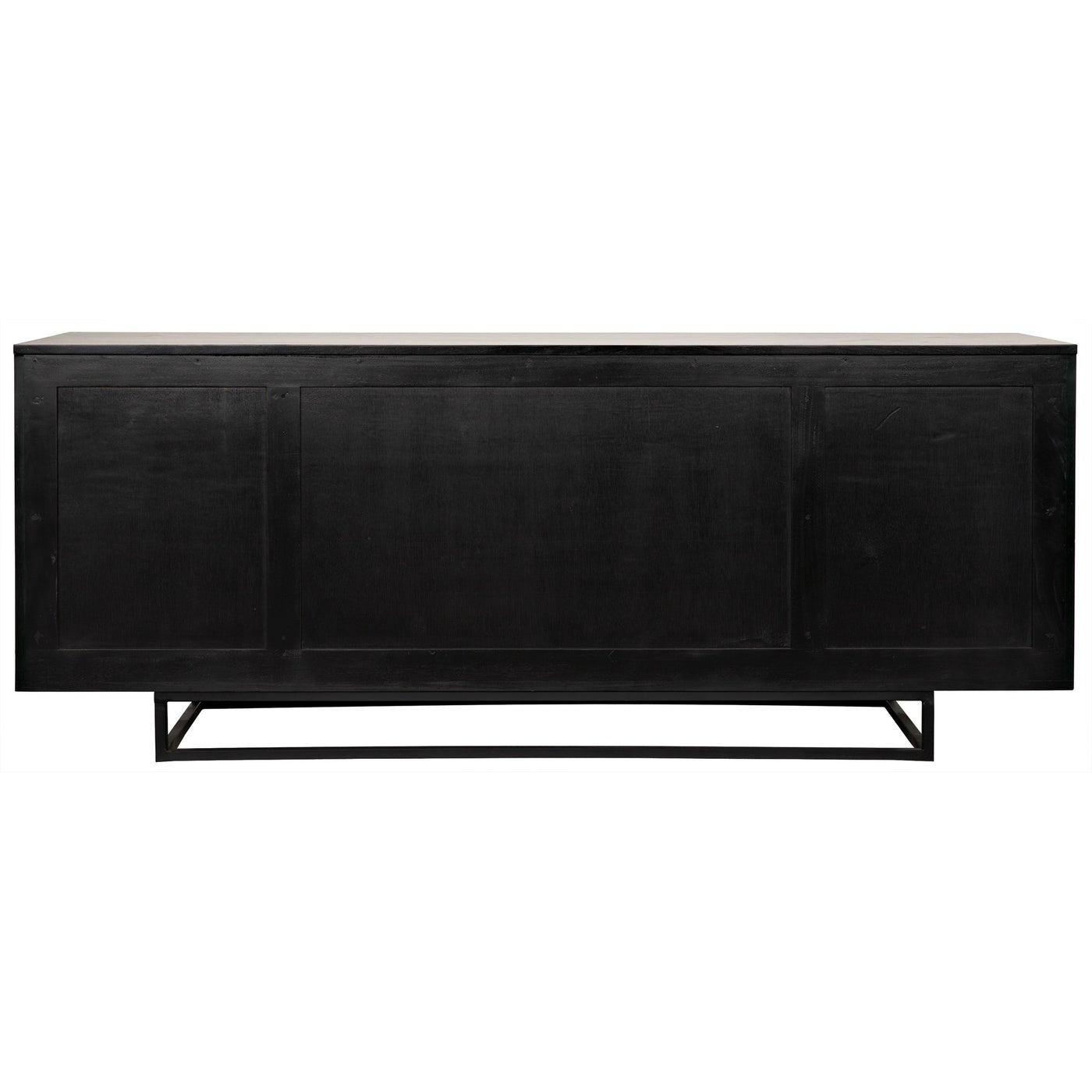 Noir Ra Sideboard, Hand Rubbed Black With Teak