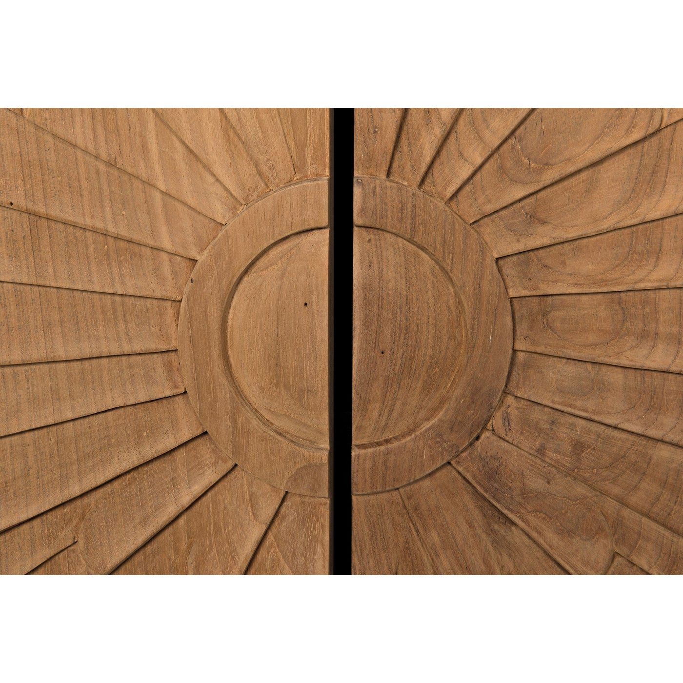 Noir Ra Sideboard, Hand Rubbed Black With Teak