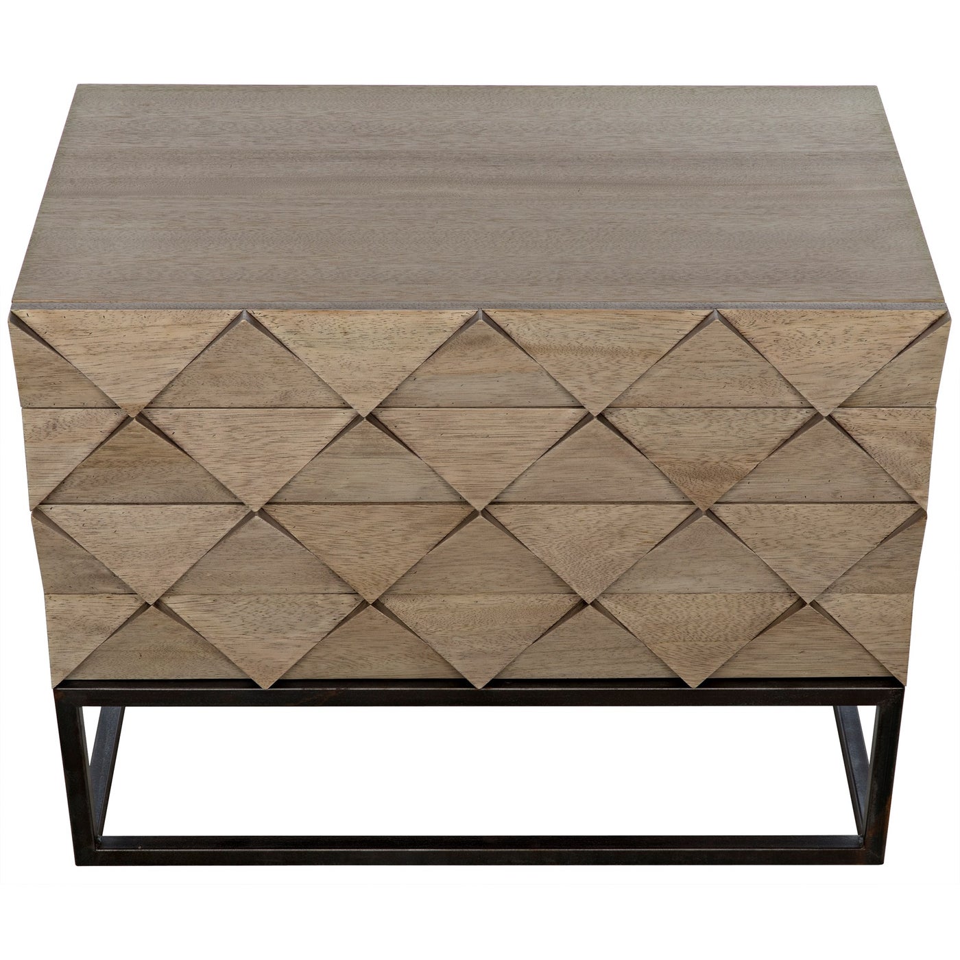 Noir Draco Sideboard With Steel Stand, Washed Walnut