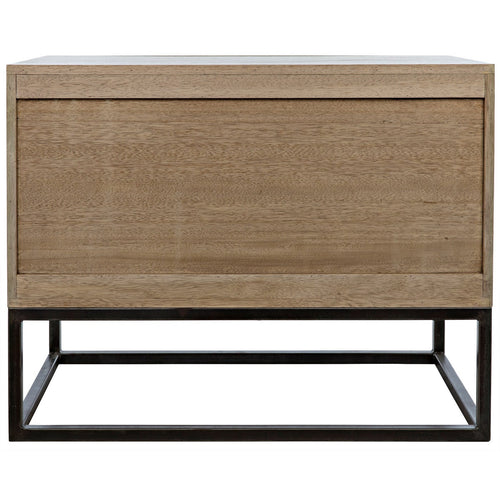Noir Draco Sideboard With Steel Stand, Washed Walnut