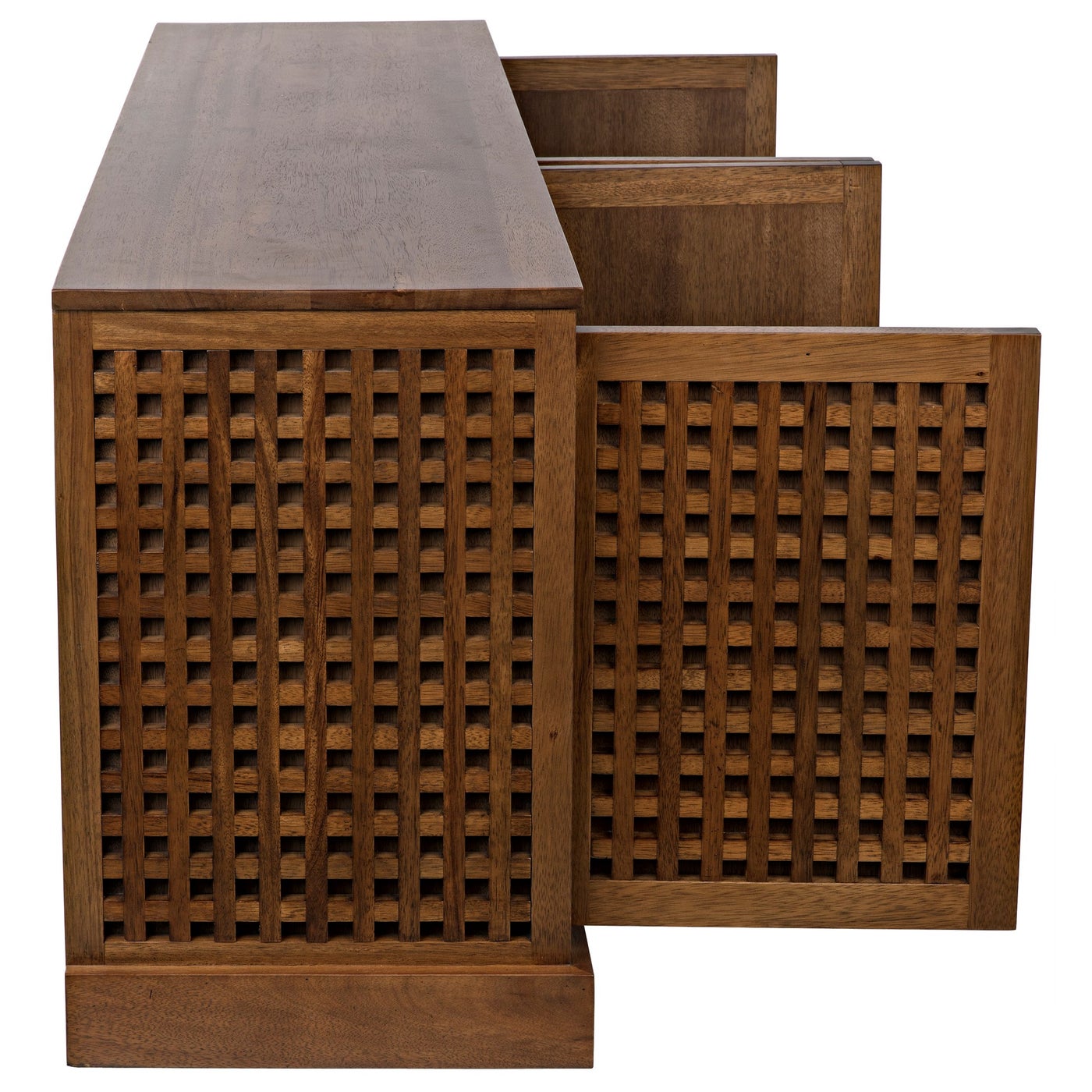 Noir Genti 4 Door Sideboard, Dark Walnut