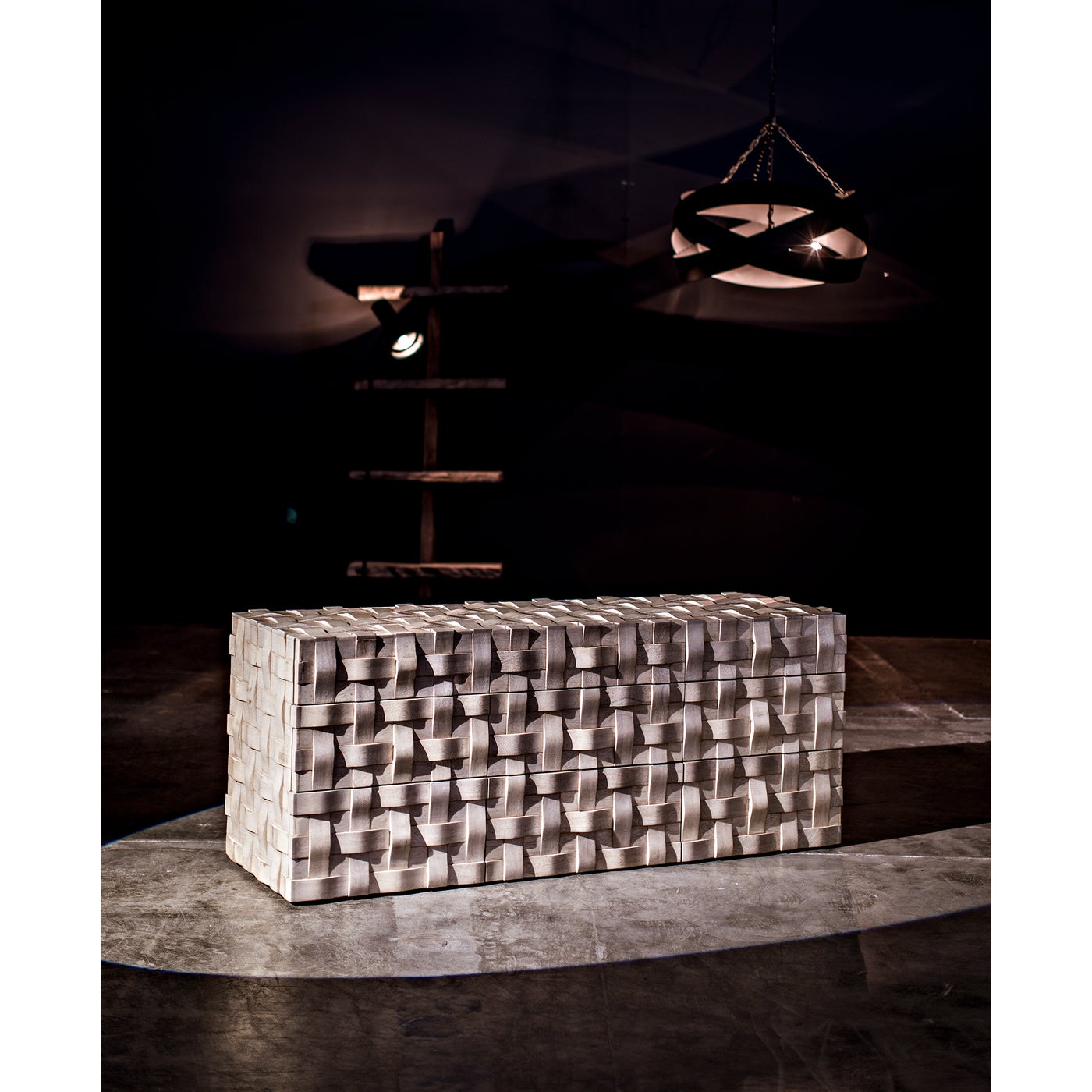 Noir Weave Sideboard, Bleached Walnut