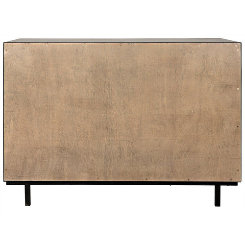 Noir Ray Sideboard With Steel Box, Bleached Walnut