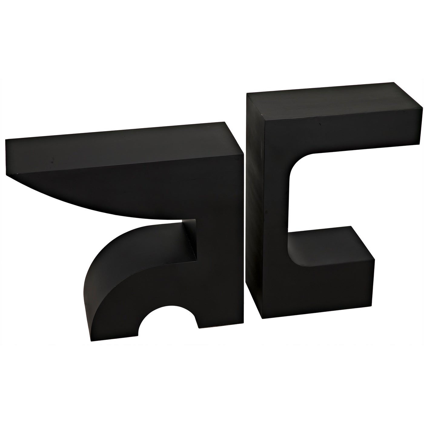 Noir Shiba Console, Black Steel