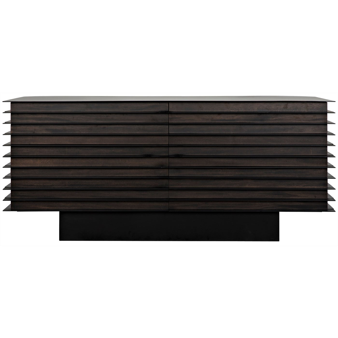 Noir Elevation Sideboard, Ebony Walnut With Steel