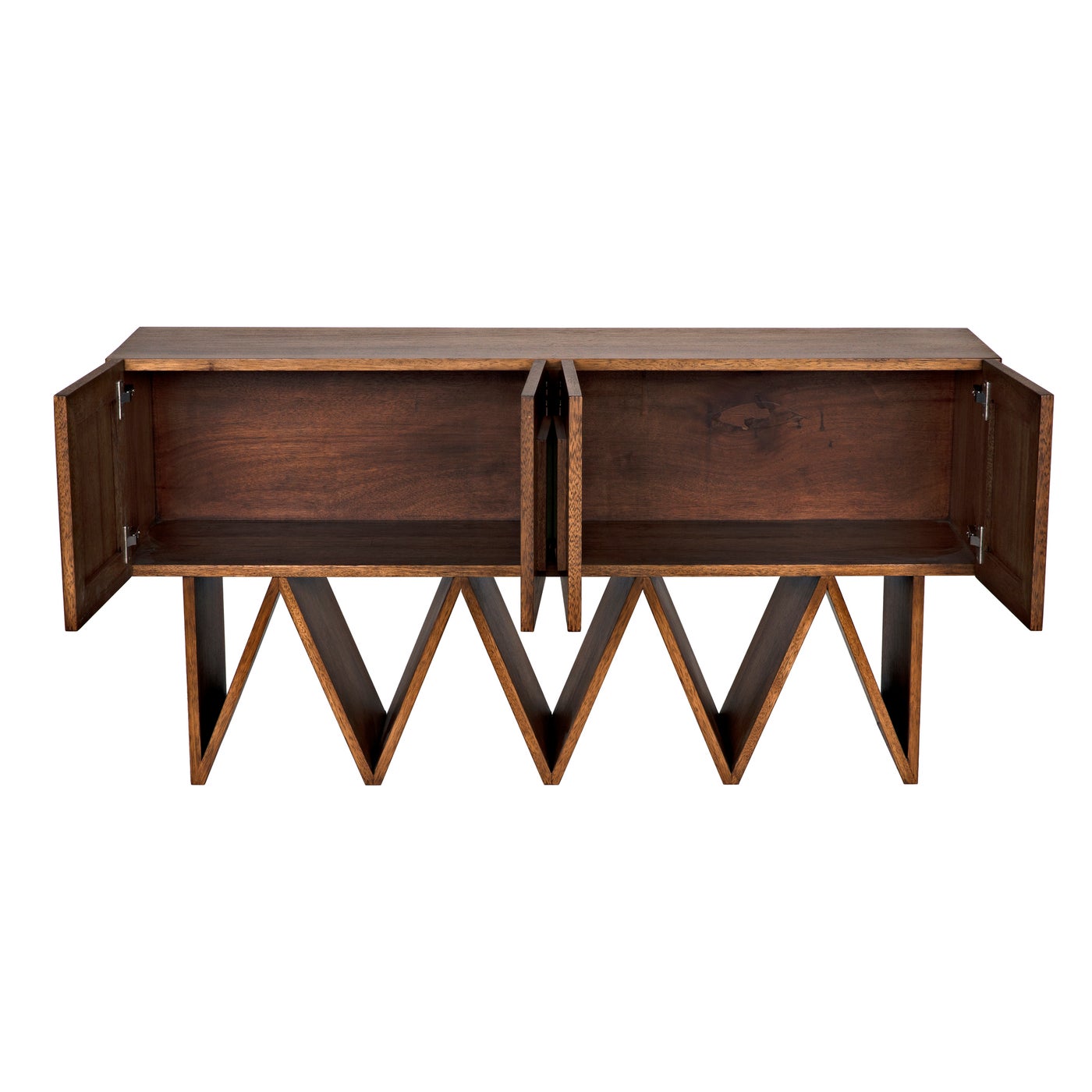 Noir Jean Michel Sideboard, Dark Walnut With Mirror