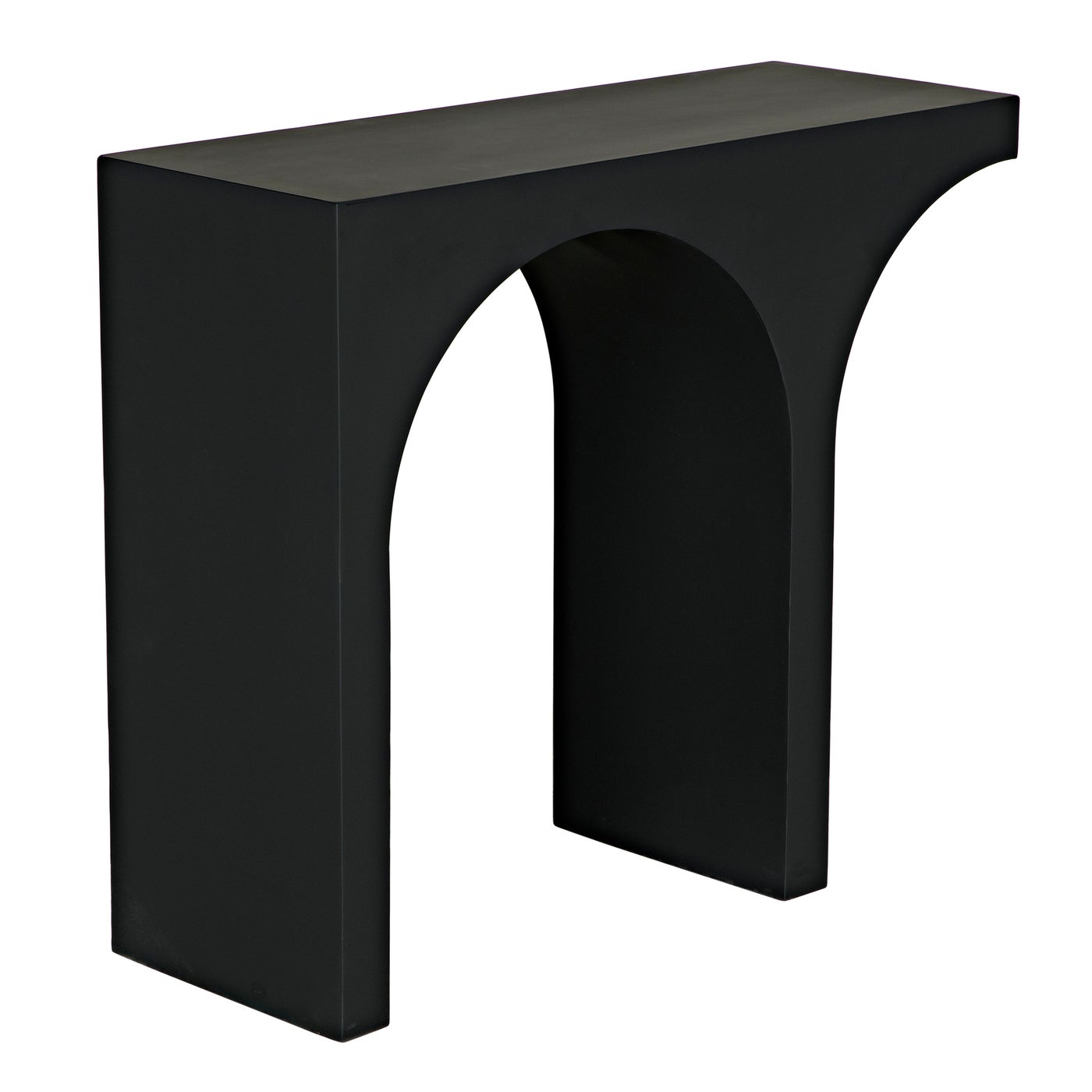 Noir Maximus Console/Side Table, Black Steel