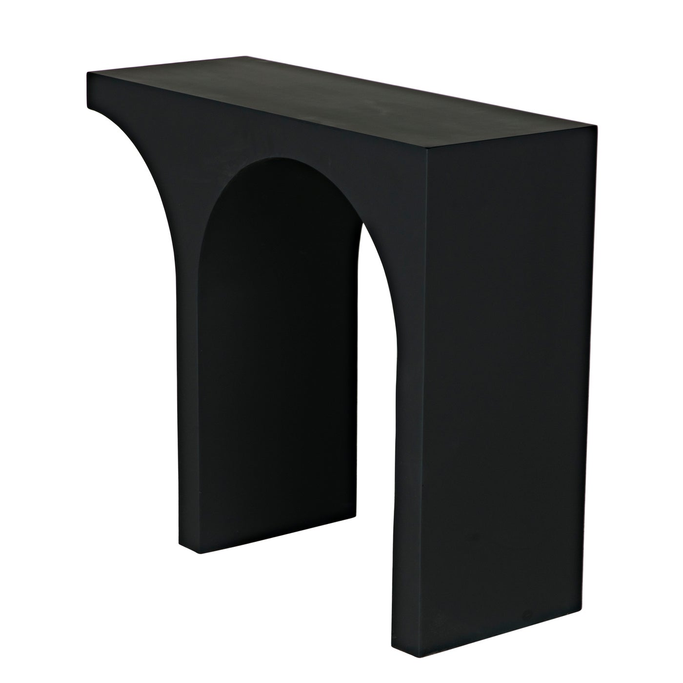Noir Maximus Console/Side Table, Black Steel