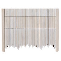 Noir Desdemona 3 Drawer Chest, Bleached Elm