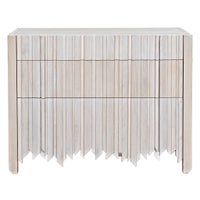 Noir Desdemona 3 Drawer Chest, Bleached Elm