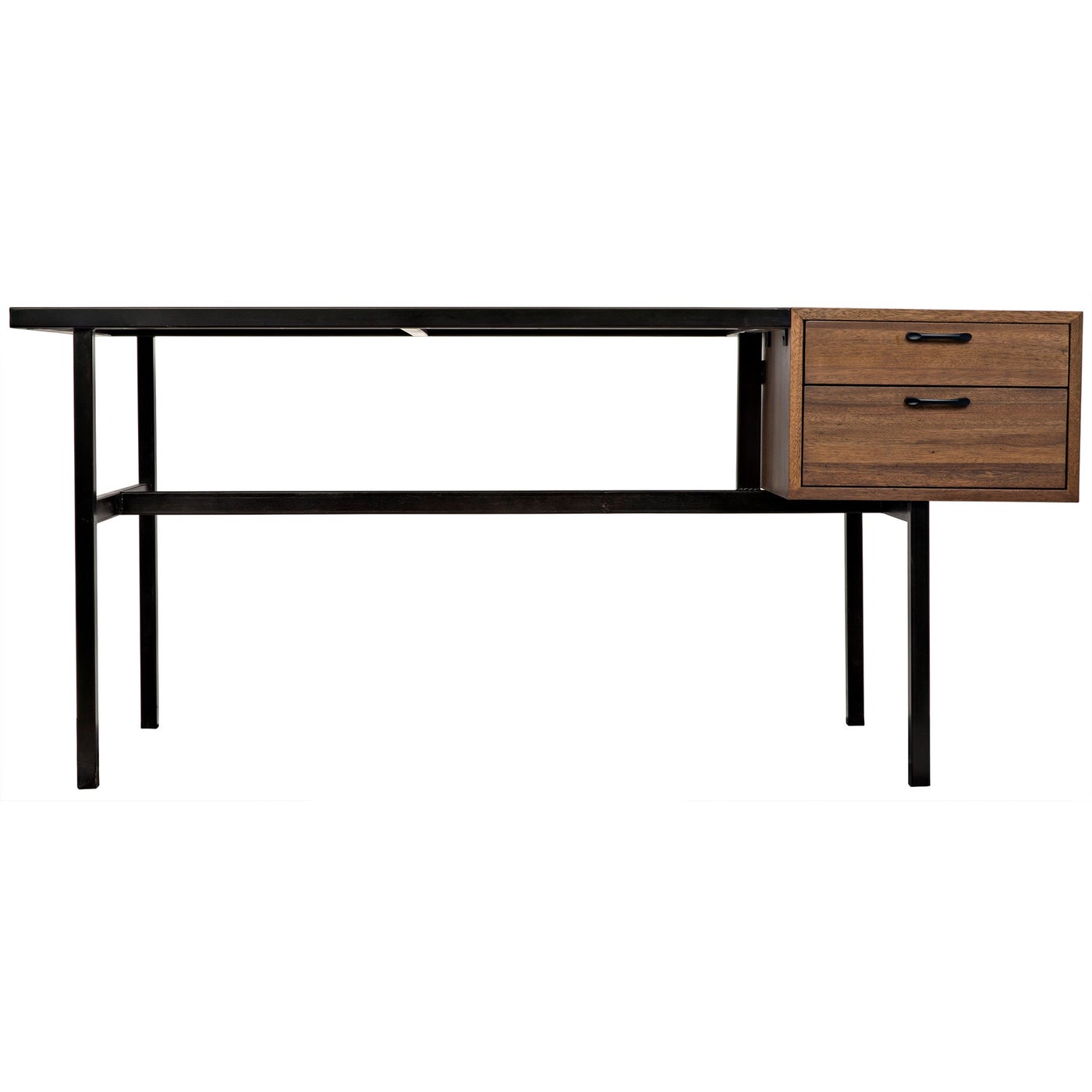 Noir Algeron Desk With Black Steel