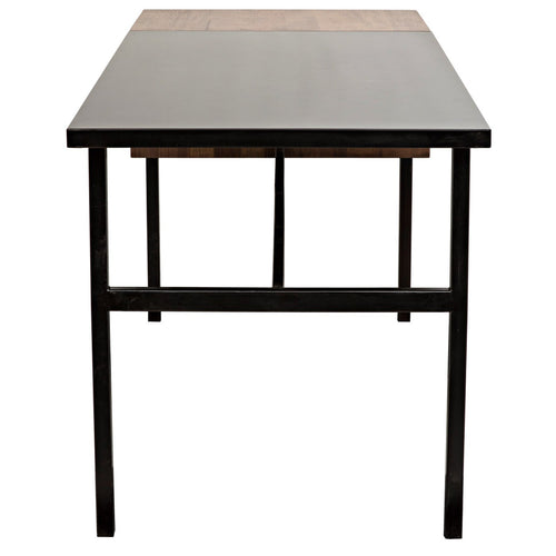 Noir Algeron Desk With Black Steel