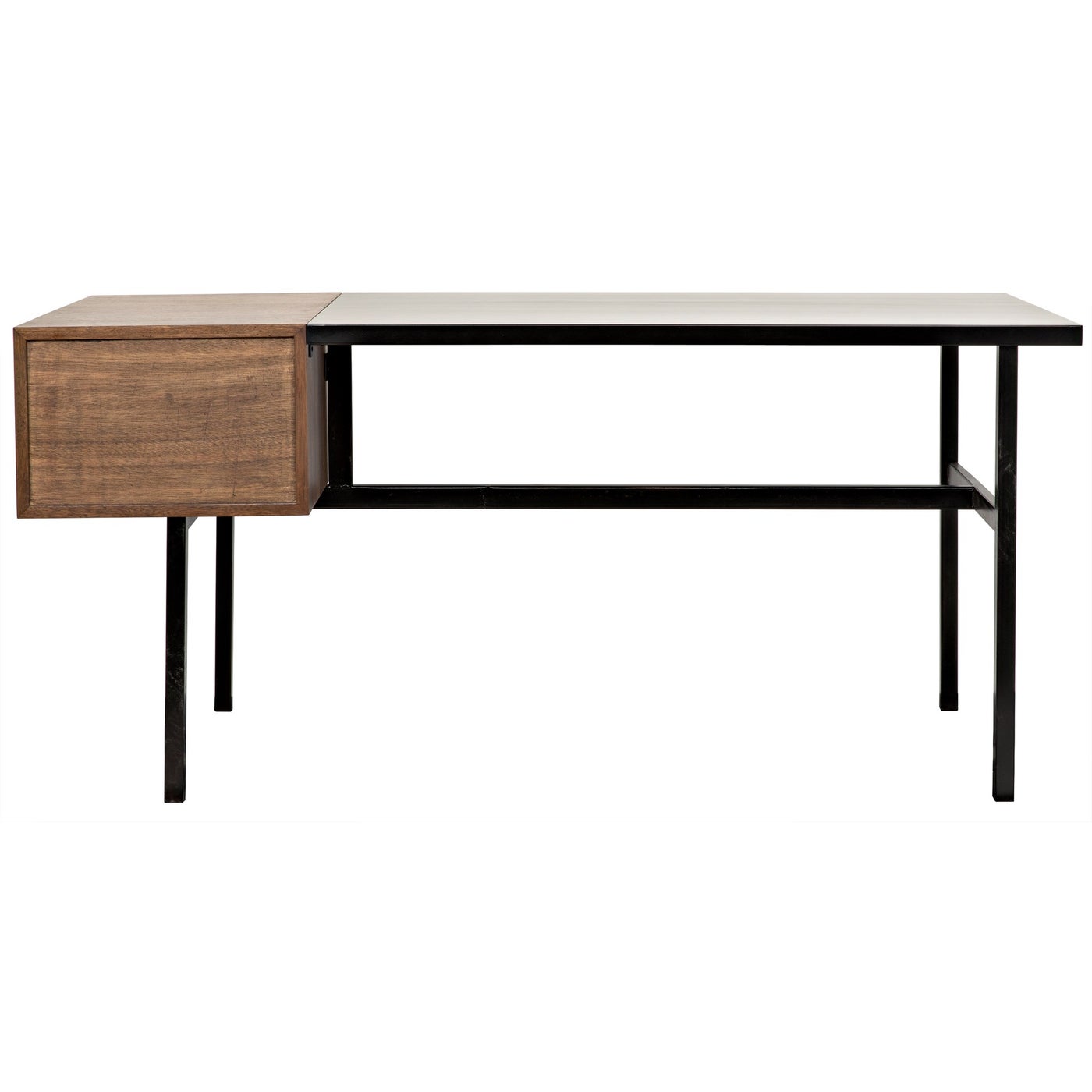 Noir Algeron Desk With Black Steel