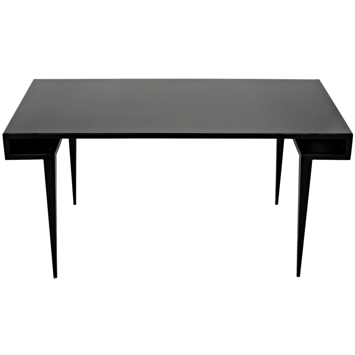 Noir Stiletto Desk, Black Steel