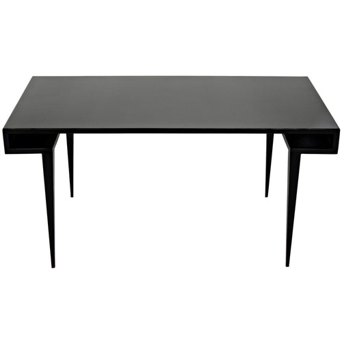 Noir Stiletto Desk, Black Steel