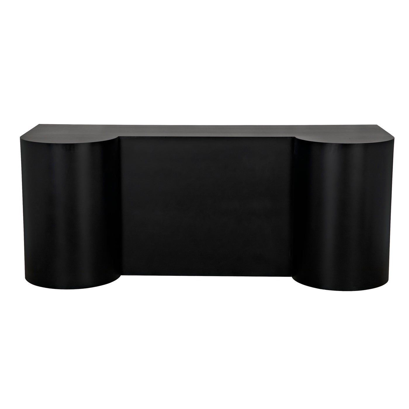 Noir Concierge Desk, Black Steel