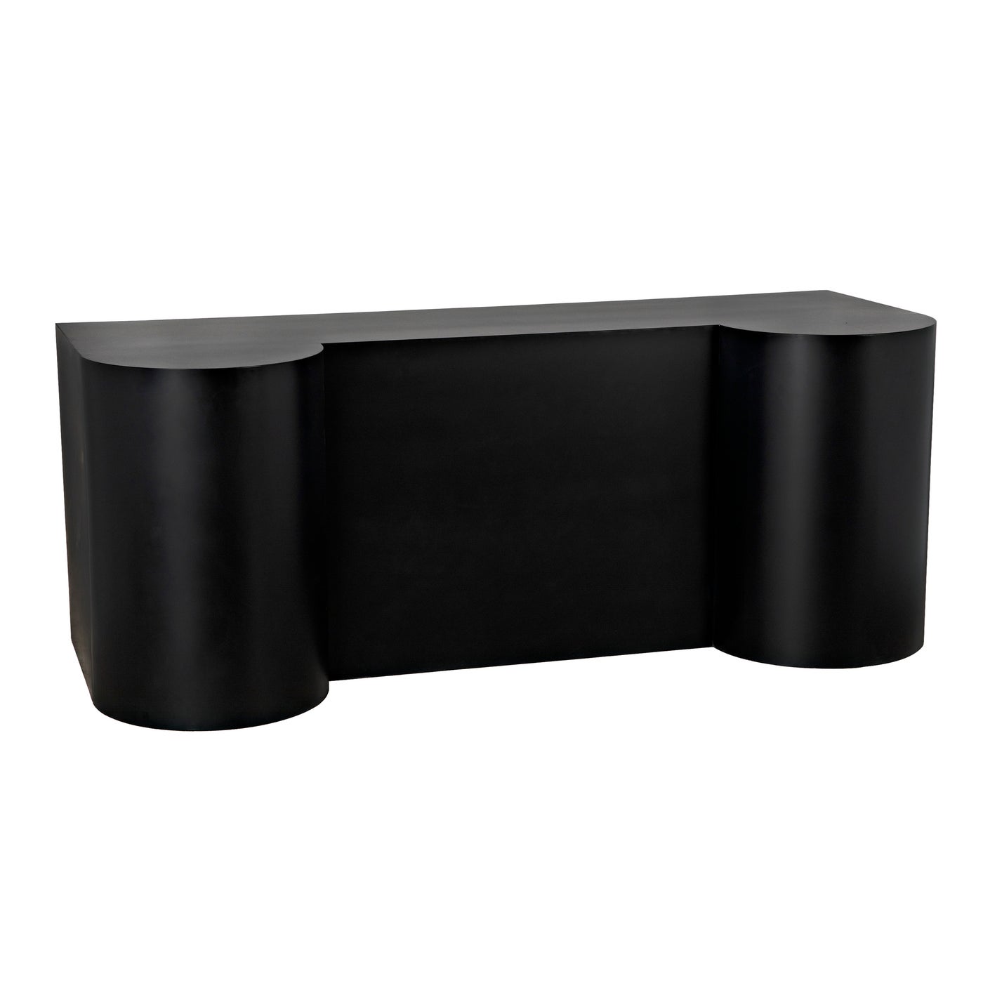 Noir Concierge Desk, Black Steel