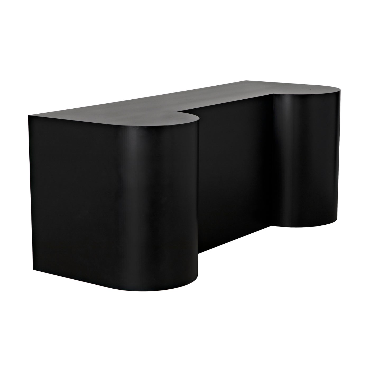 Noir Concierge Desk, Black Steel