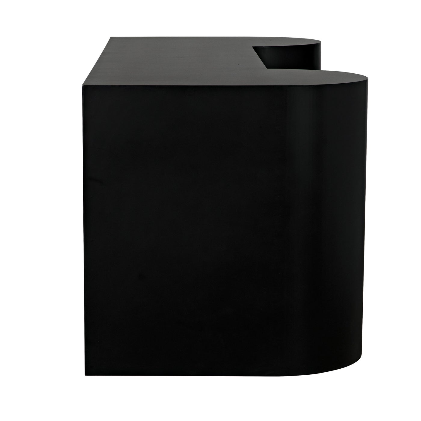 Noir Concierge Desk, Black Steel