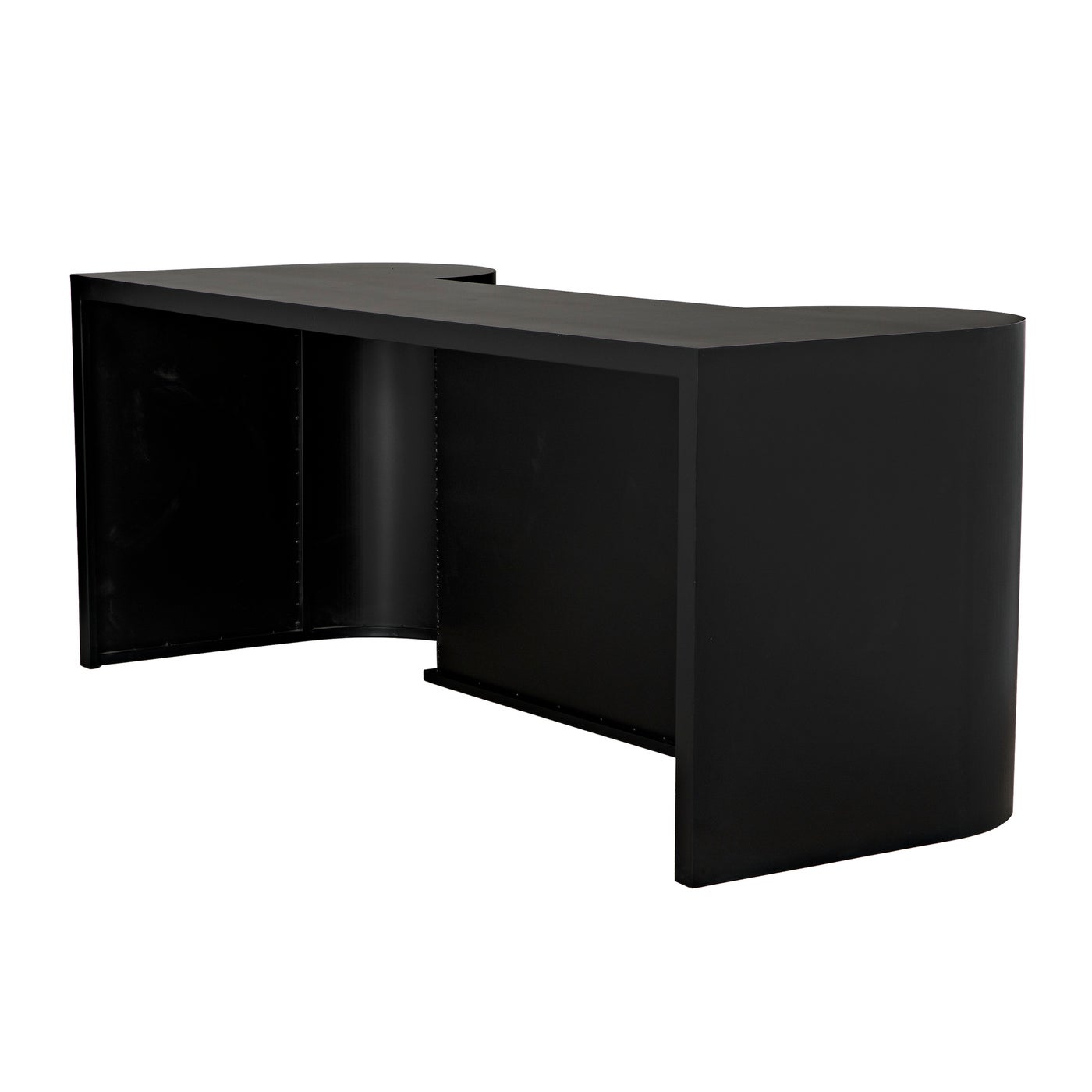 Noir Concierge Desk, Black Steel