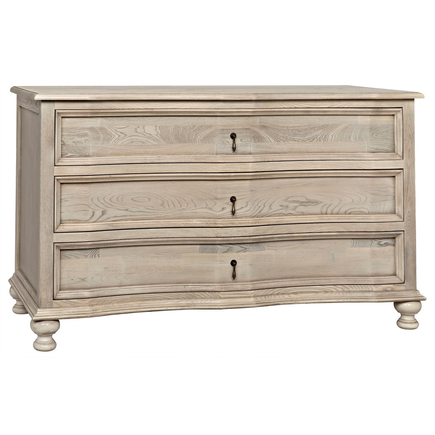 Noir Curved Front 3 Drawer Chest