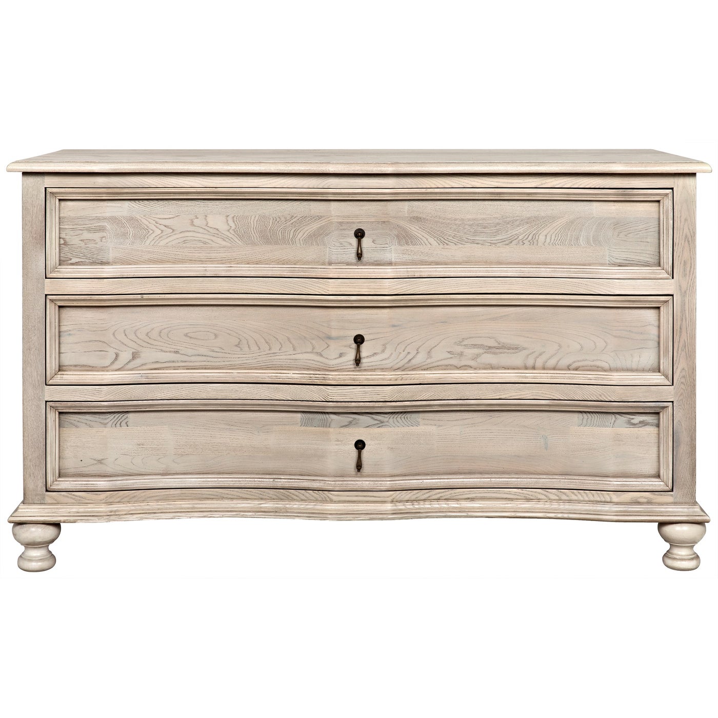 Noir Curved Front 3 Drawer Chest