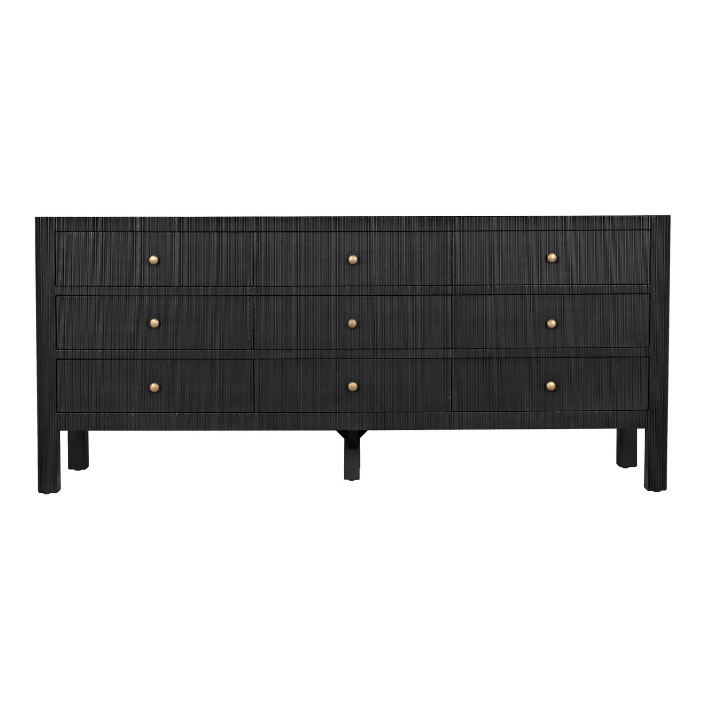 Noir Conrad 9 Drawer Dresser, Pale