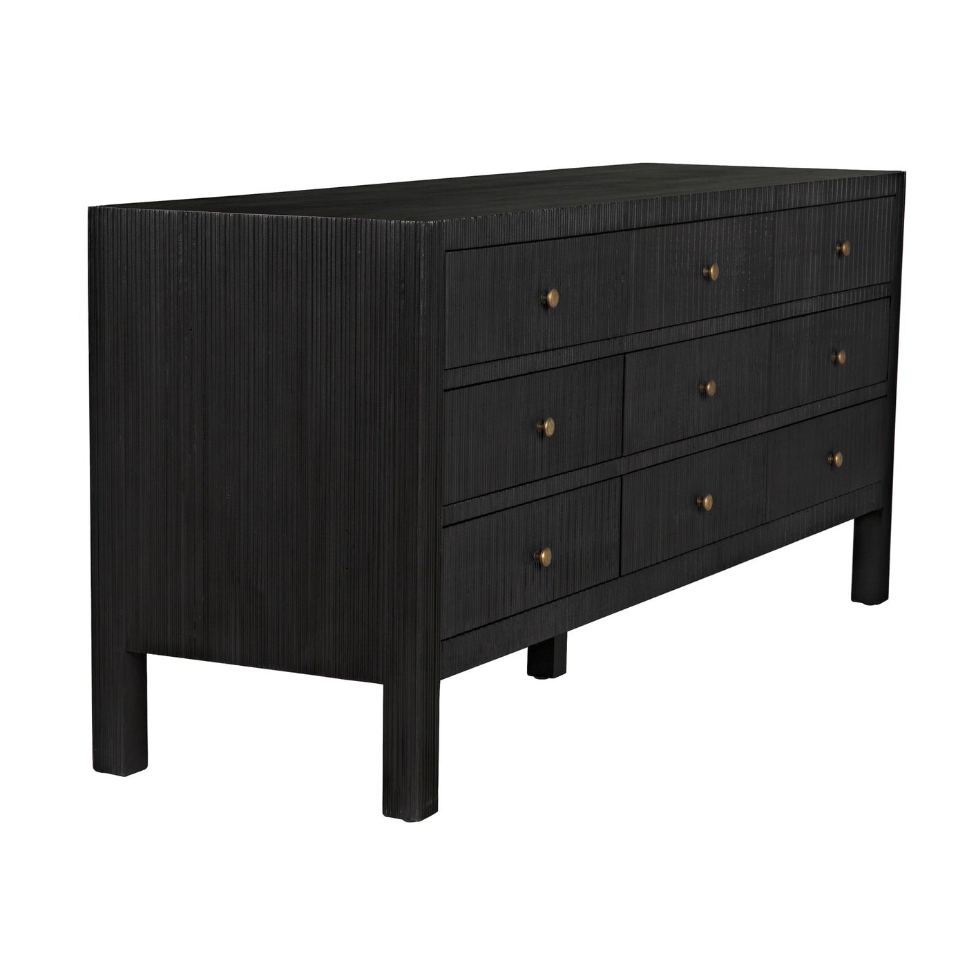 Noir Conrad 9 Drawer Dresser, Pale