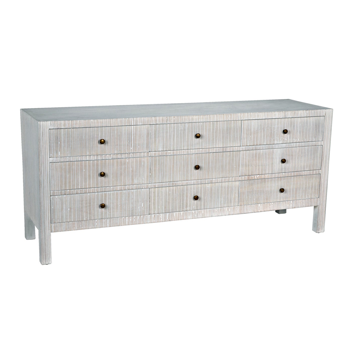 Noir Conrad 9 Drawer Dresser, Pale