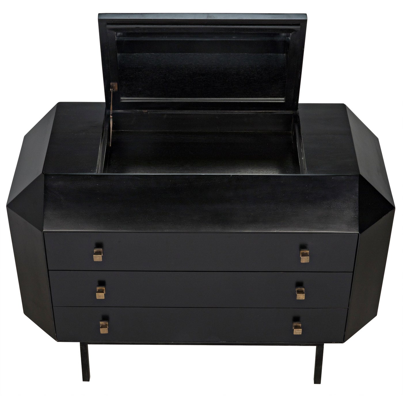 Noir Rhiana Dresser, Hand Rubbed Black