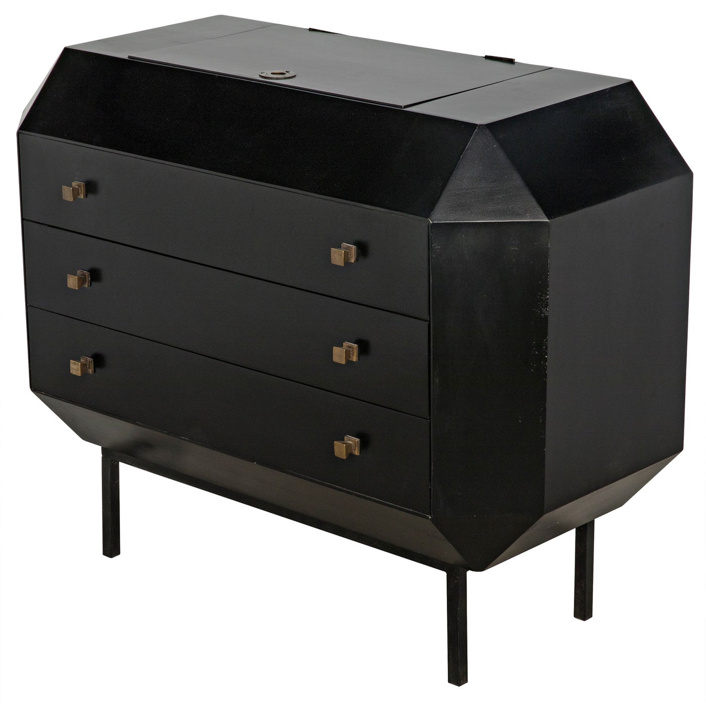 Noir Rhiana Dresser, Hand Rubbed Black
