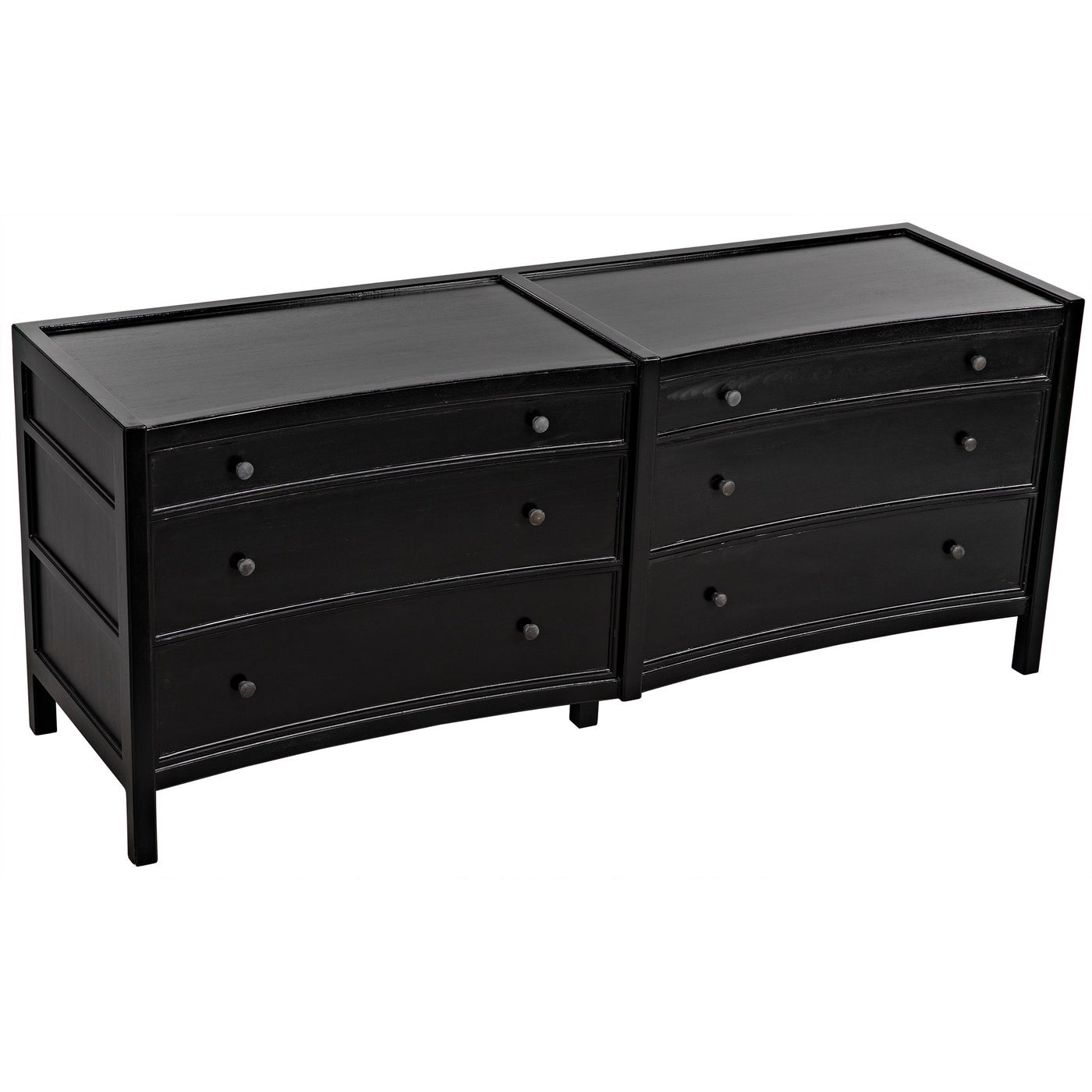 Noir Hampton 6 Drawer Dreser