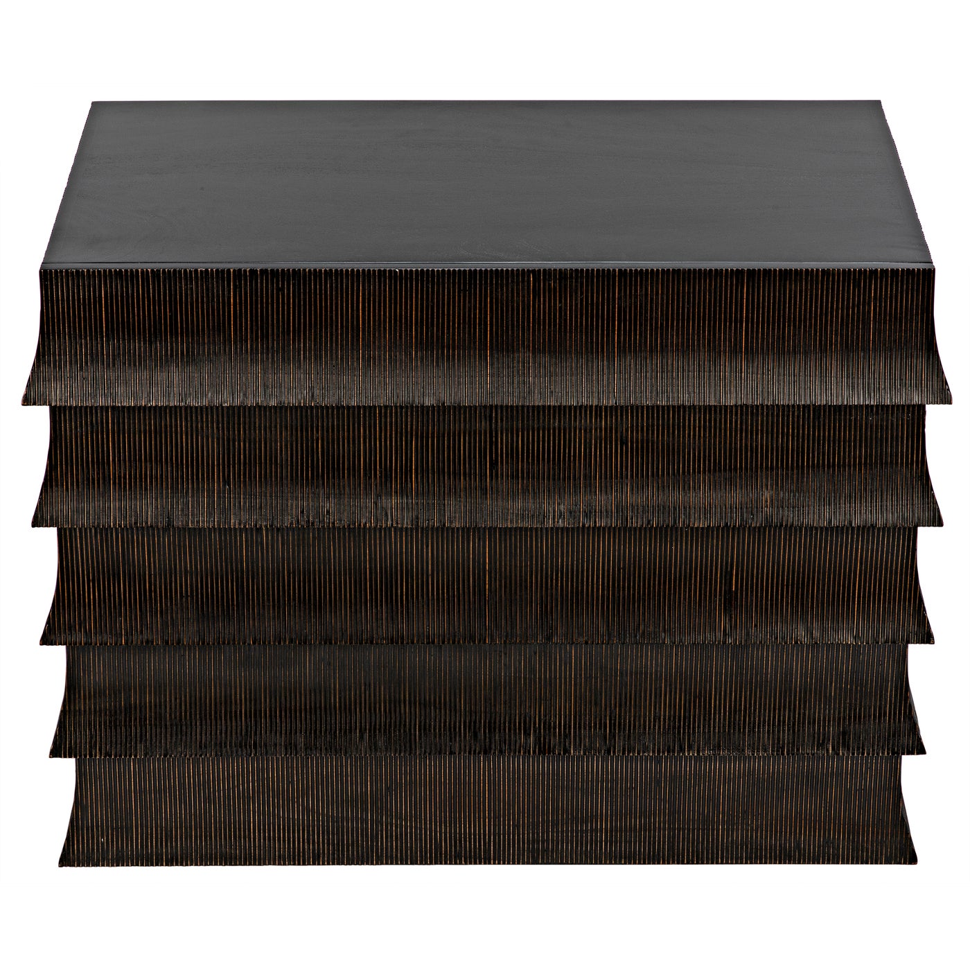 Noir Ava Dresser, Hand Rubbed Black With Light Brown Highlights