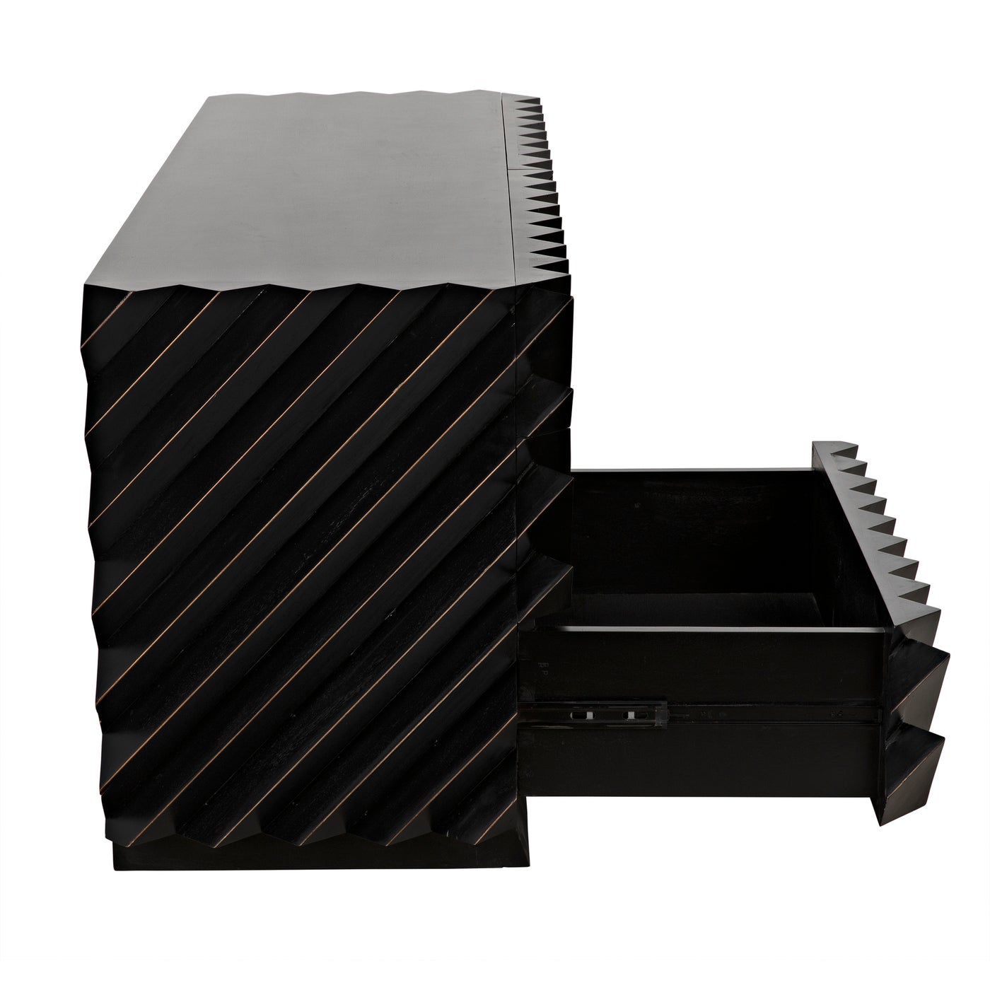 Noir Hikaru Dresser, Hand Rubbed Black