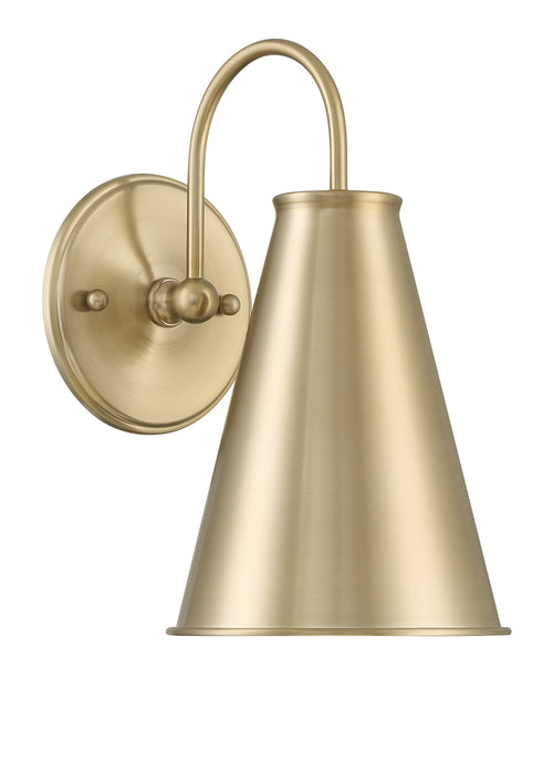 Lumanity Lincoln Tapered Metal 7" Dome Antique Brass Wall Sconce Light
