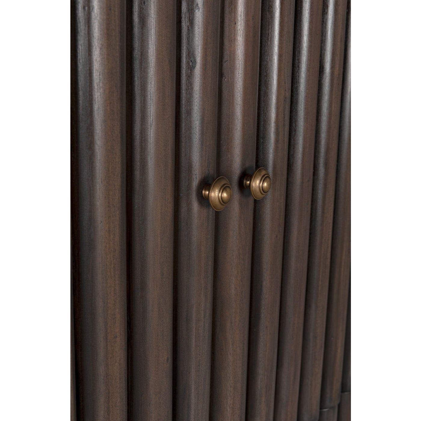 Noir Amunet Hutch, Pale Rubbed With Light Brown Trim