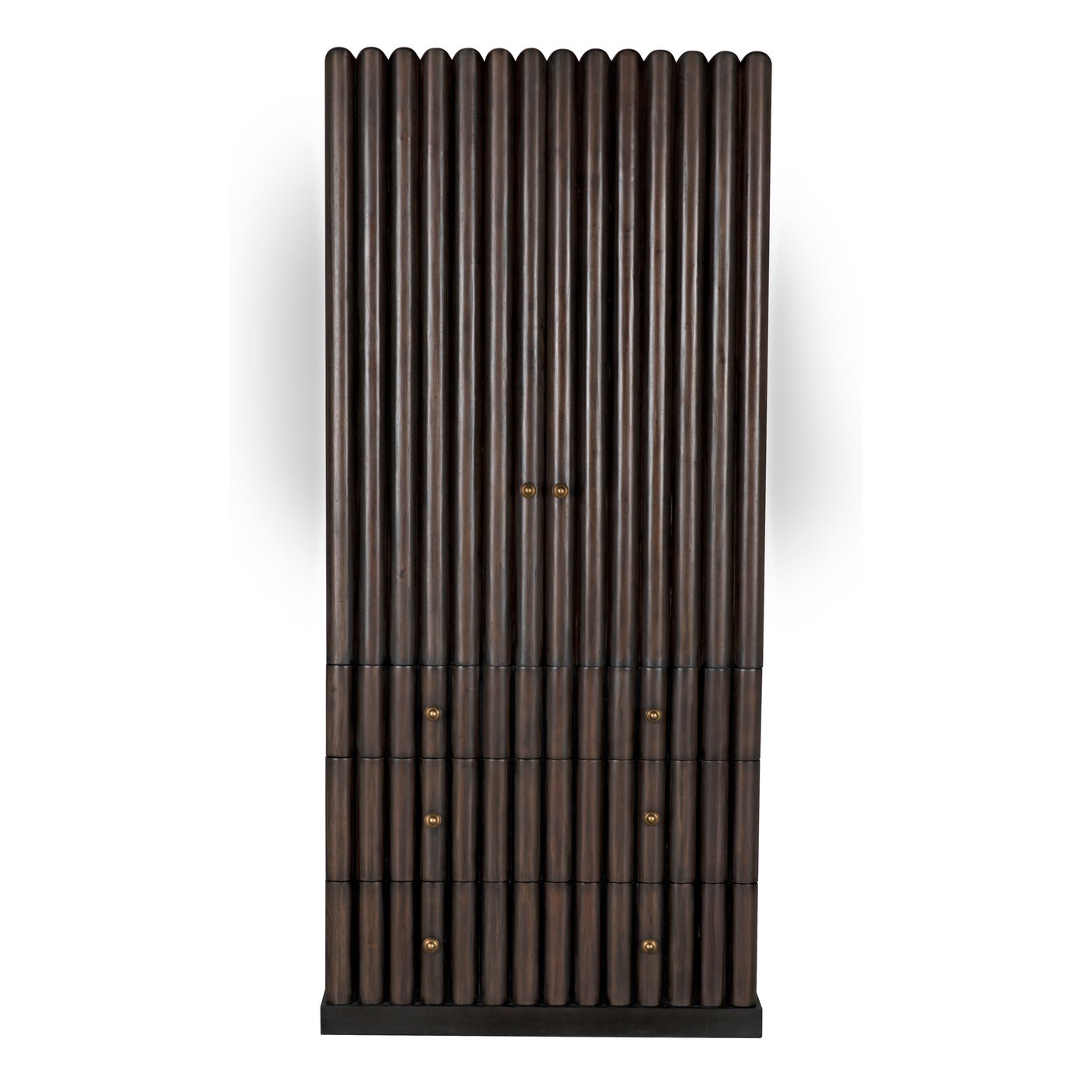 Noir Amunet Hutch, Pale Rubbed With Light Brown Trim
