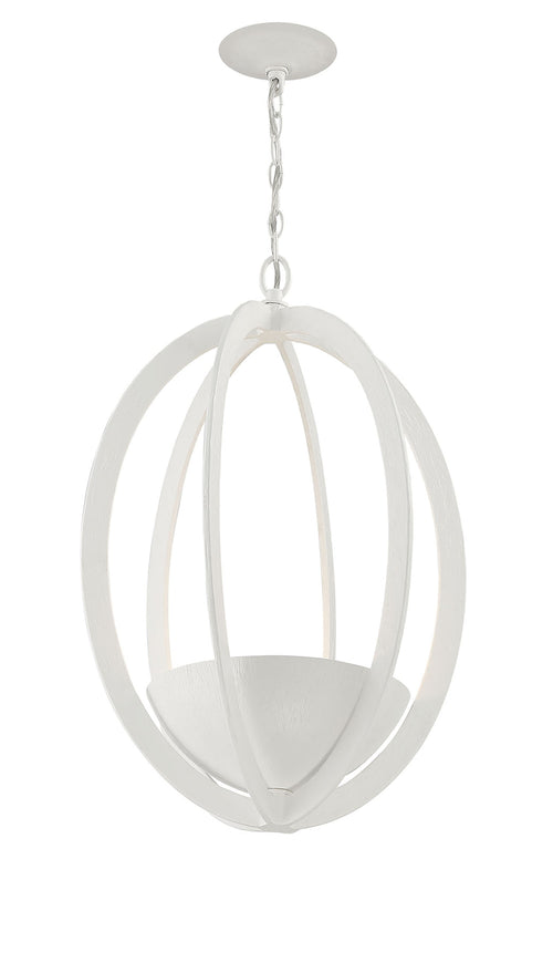 Lumanity Eclipse 2 Light Contemporary White Oval Chandelier