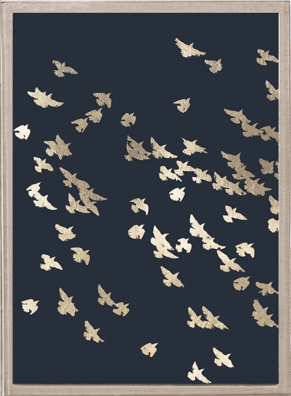 Natural Curiosities Golden Flock on Black 1, Wall Art
