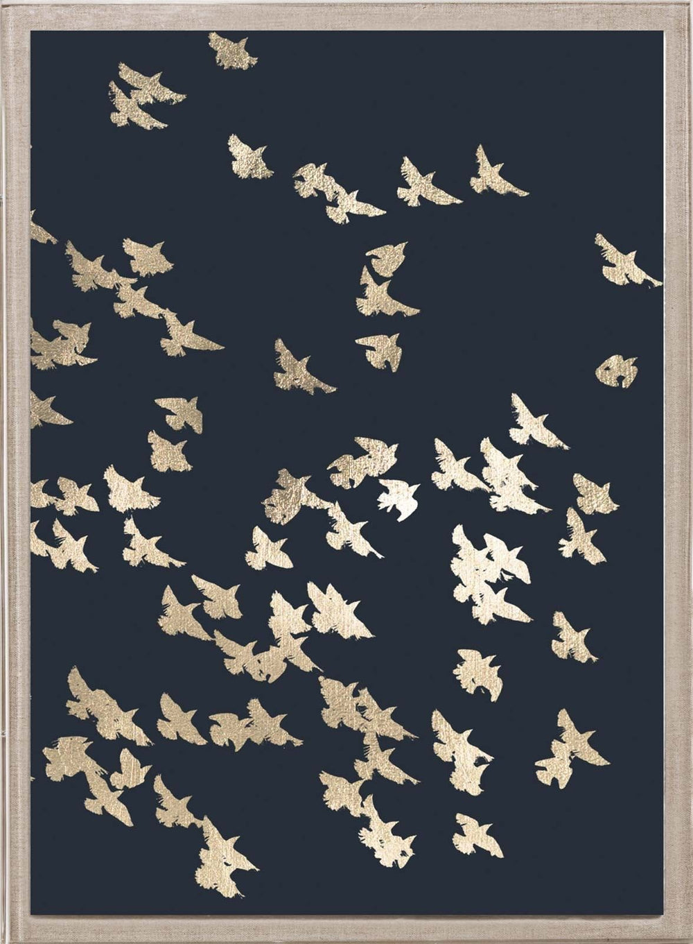 Natural Curiosities Golden Flock on Black 2, Wall Art
