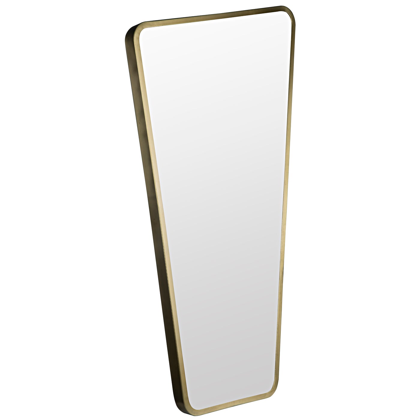 Noir Juliet Mirror, Steel With Brass Finish