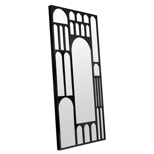 Noir Doorway Mirror, Black Steel