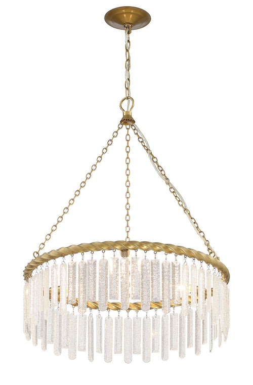 Lumanity Reverie Brass And Crystal 3 Light Circular Contemporary Chandelier