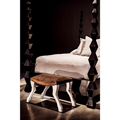 Noir Claw Leg Saddle Stool