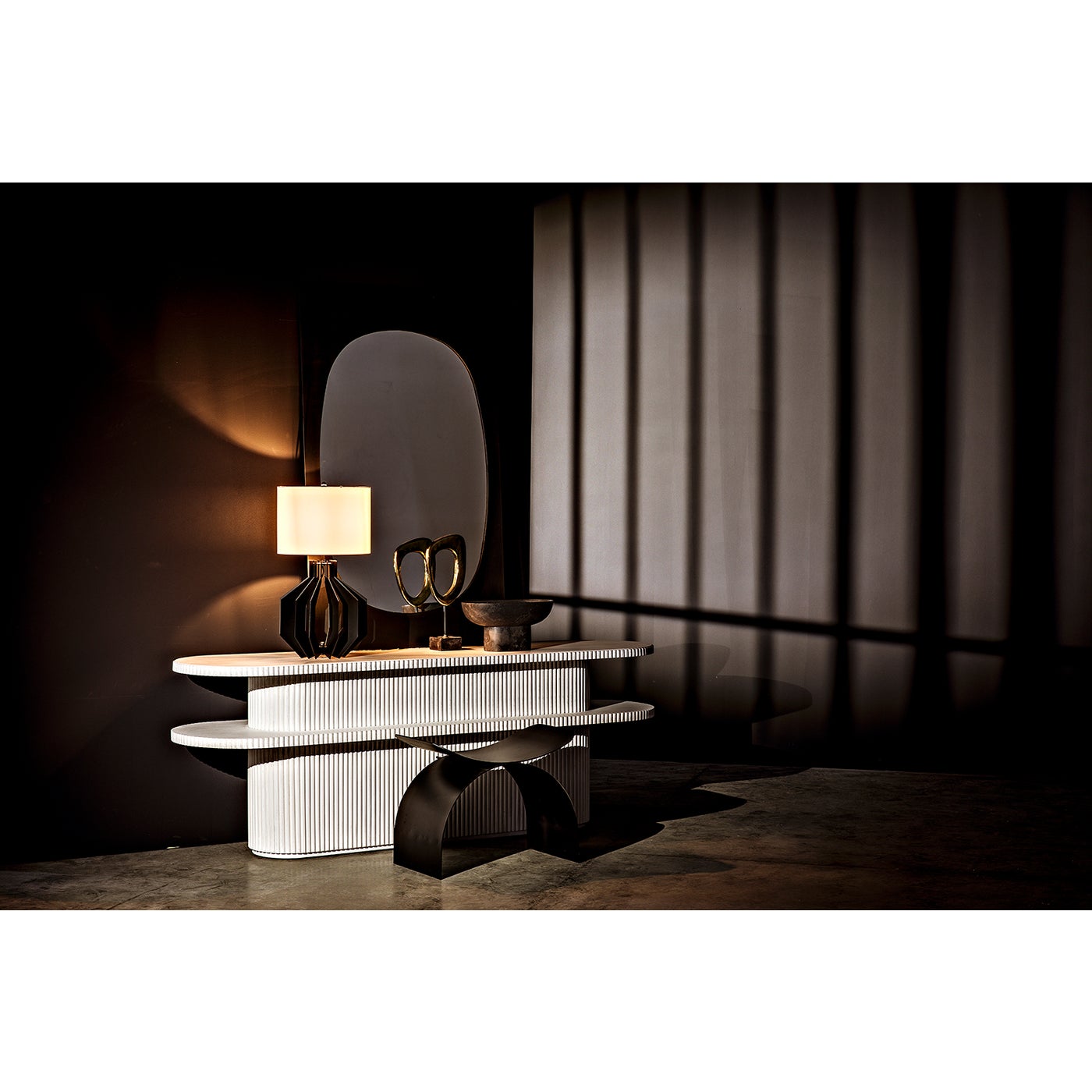 Noir Papillon Stool, Black Steel