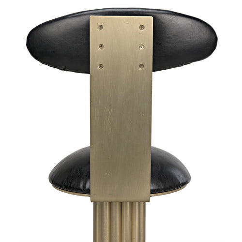 Noir Sedes Bar Stool, Steel With Brass Finish