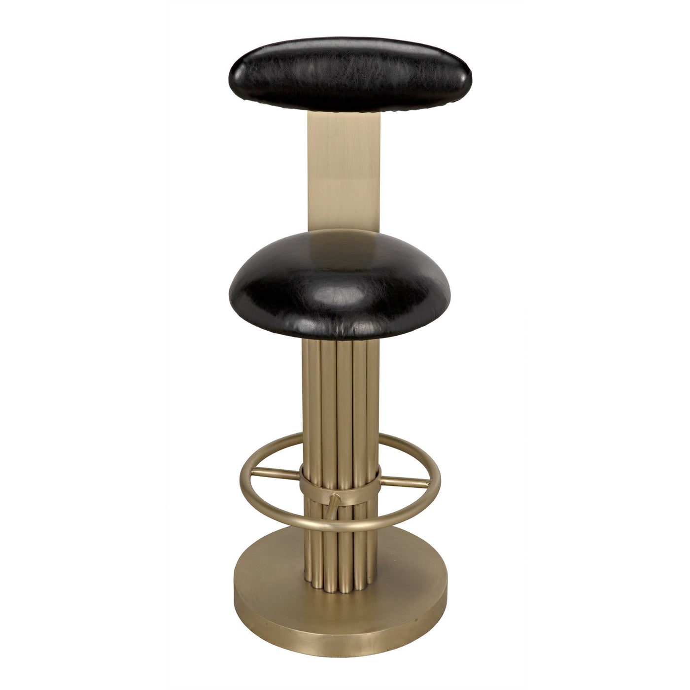 Noir Sedes Counter Stool, Steel With Brass Finish