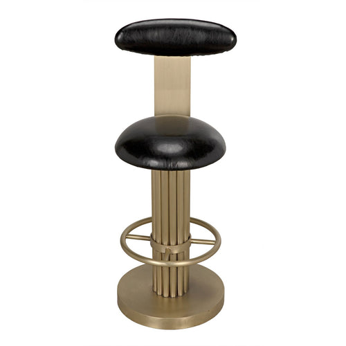 Noir Sedes Counter Stool, Steel With Brass Finish