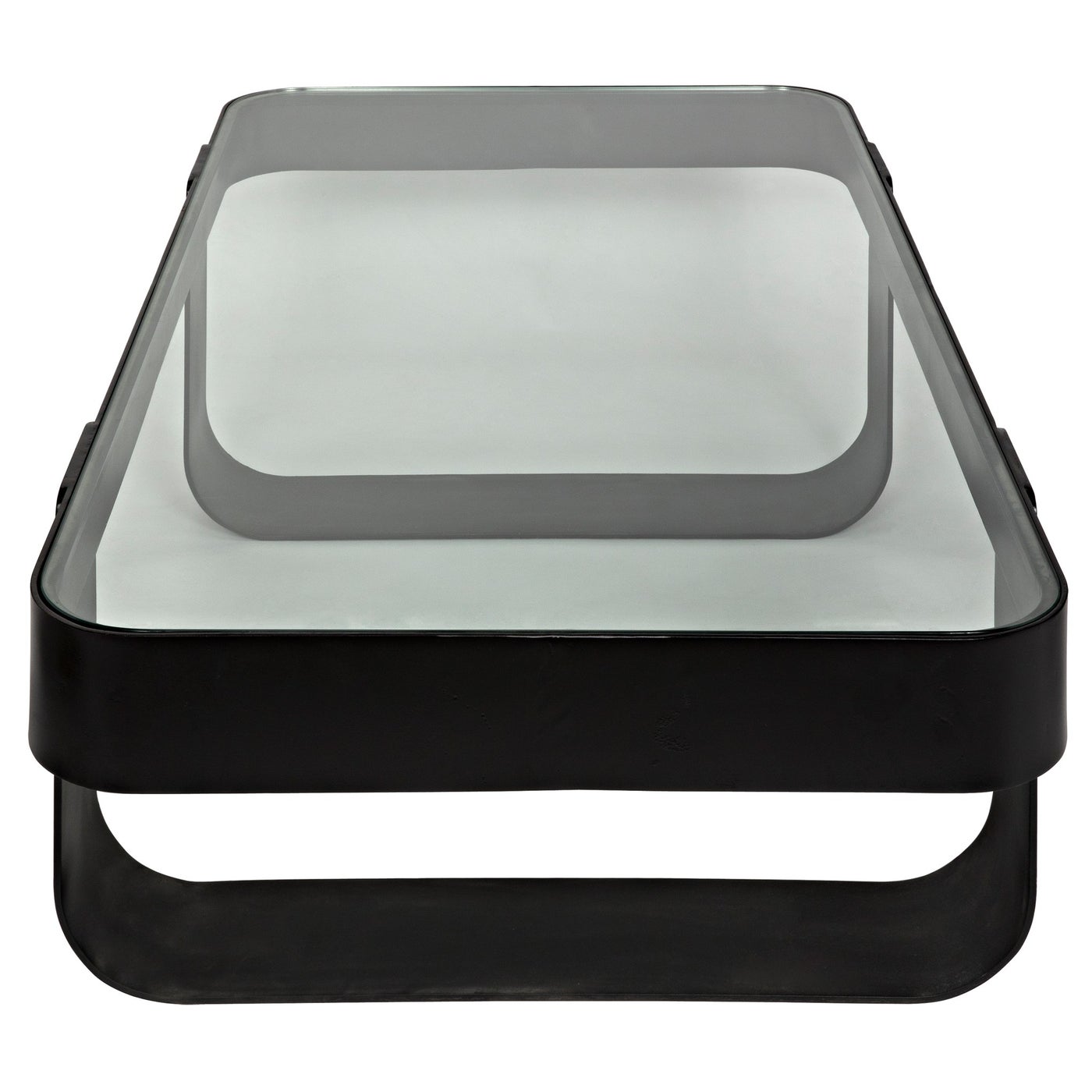 Noir Marshall Coffee Table, Black Steel